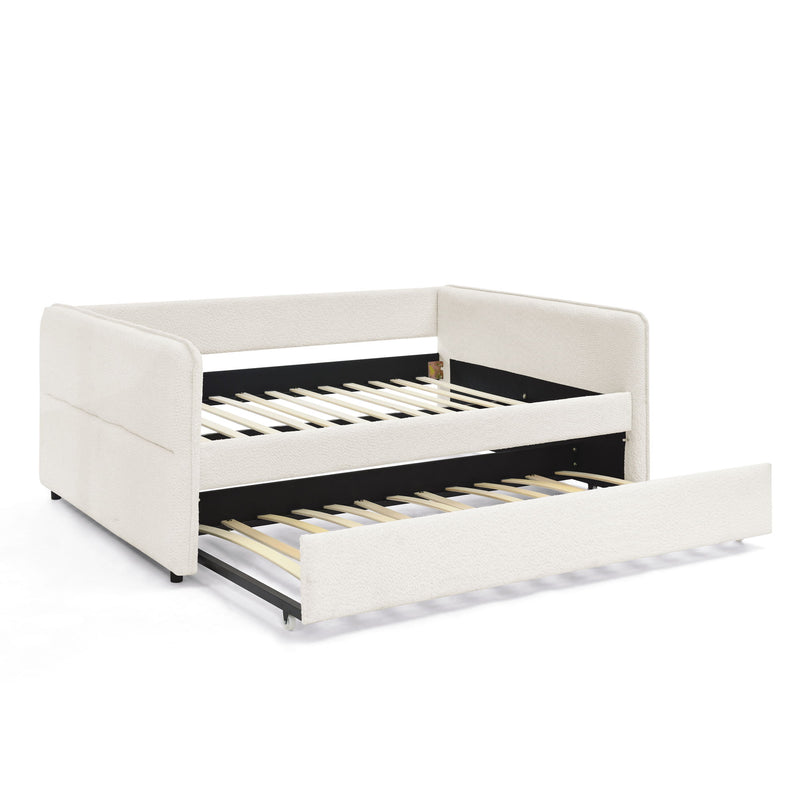 Upholstered Daybed With Pop Up Trundle