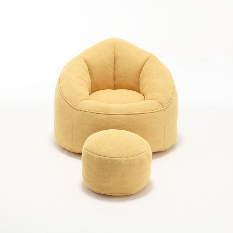Bedding Bean Bag Sofa Chair High Pressure Foam With Footrest