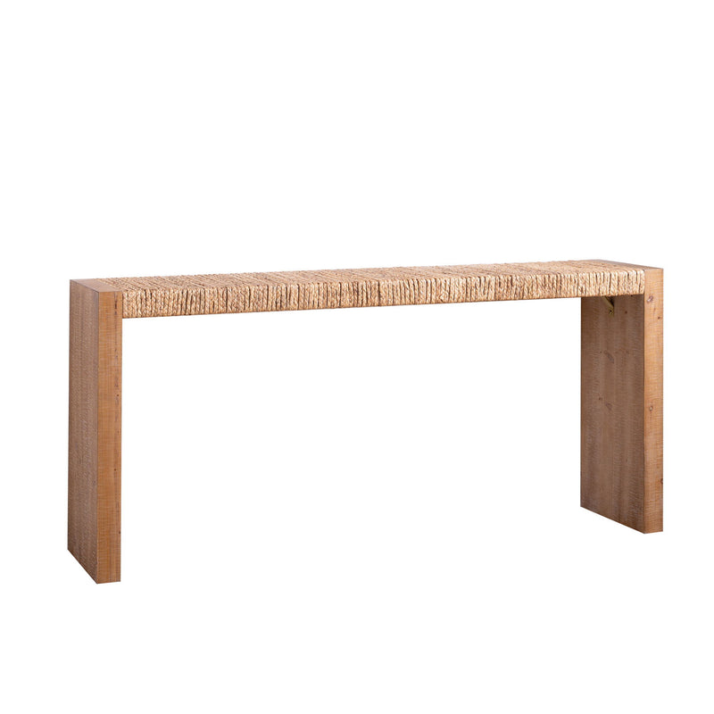 Console Table, Handwoven Top - Antique Natural / Natural