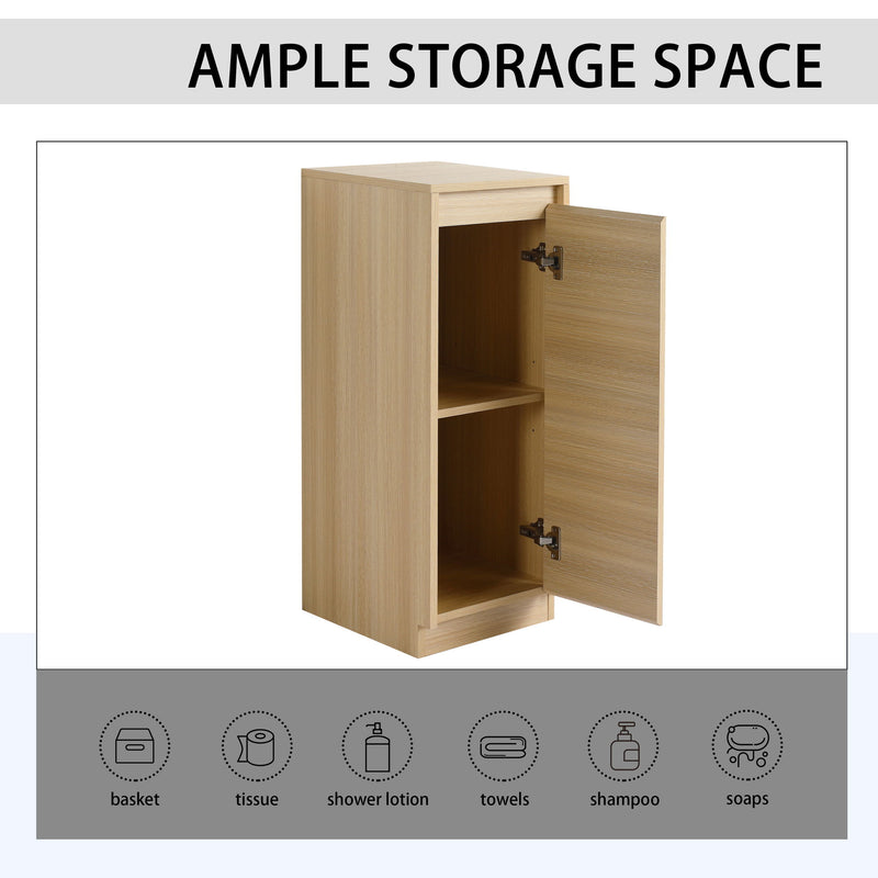 Soft Close Door Freestanding Bathroom Vanity With Sink, 1 Small Storage Cabinet