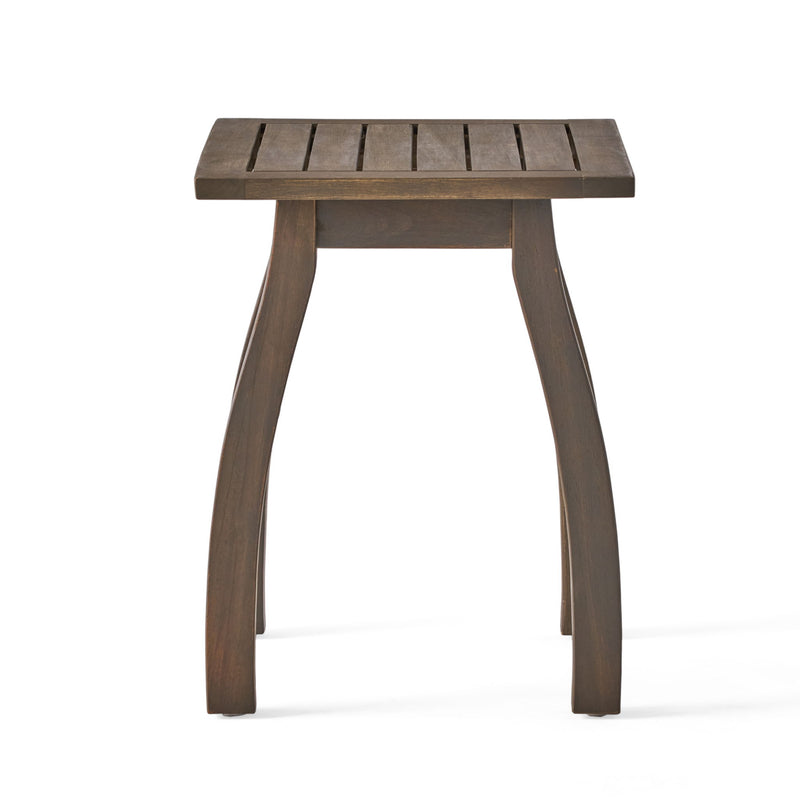 Kinesis - Outdoor Side Table With Slatted Top And Wood Frame