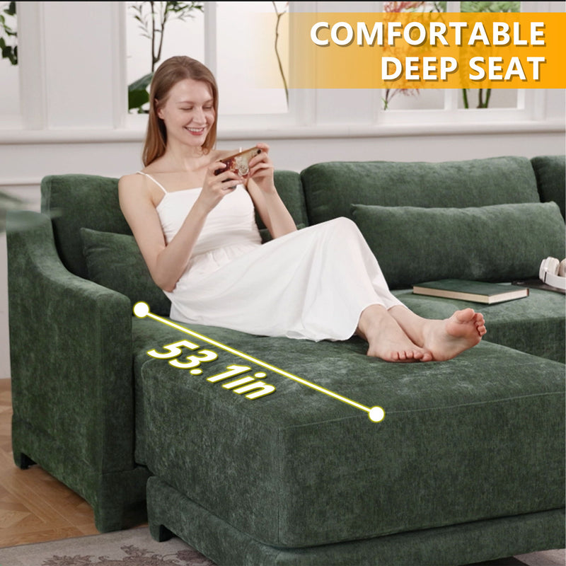 Elegant Sofa With Ergonomic Design And Lumbar Pillows