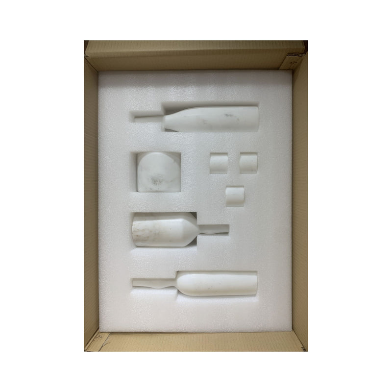 7 Pieces Luxury Natural Marble Living Room Accessories Set