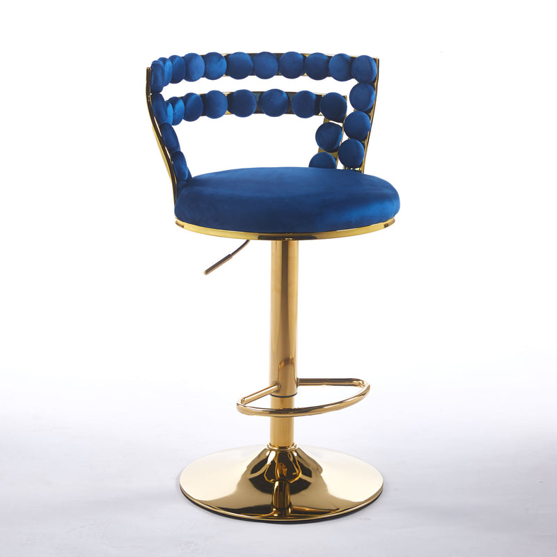 Modern Bar Chair With Iron Tube Legs, Soft Cushions And Comfortable Backrest (Set of 2)