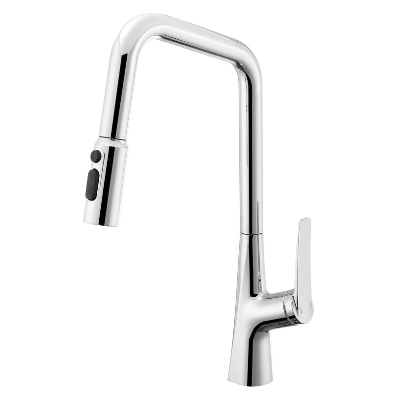 Professional Kitchen Faucet With 3 Function 360 Sprayer And 1 Touch Switching