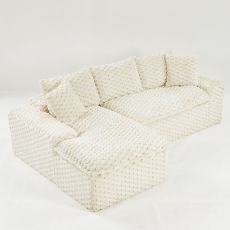 Modular Sofa, Convertible Twin Seat With Chaise Lounge