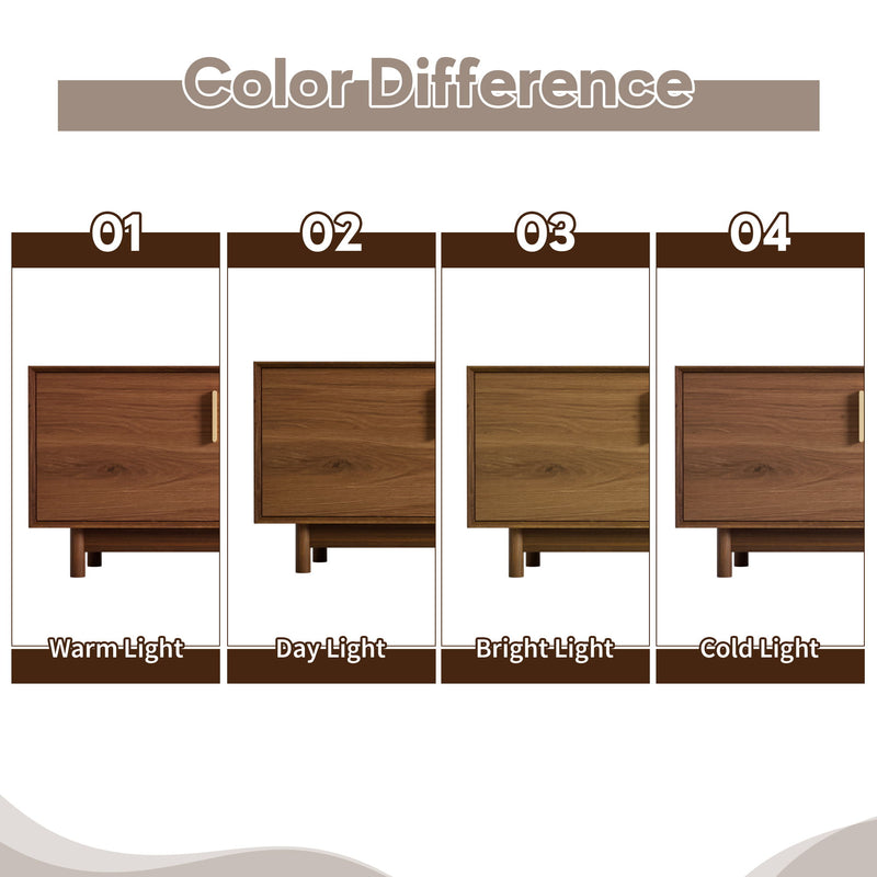 70" TV Stand With Beveled Edge Design - Brown