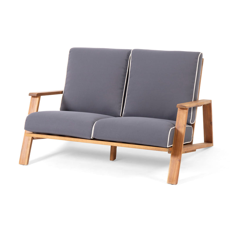 Paloma - Contemporary Loveseat And Coffee Table Set With Weather Resistant Cushions