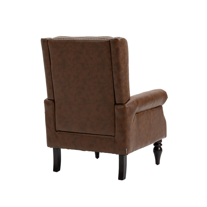 Modern Accent Armchair With Sturdy Wood Legs