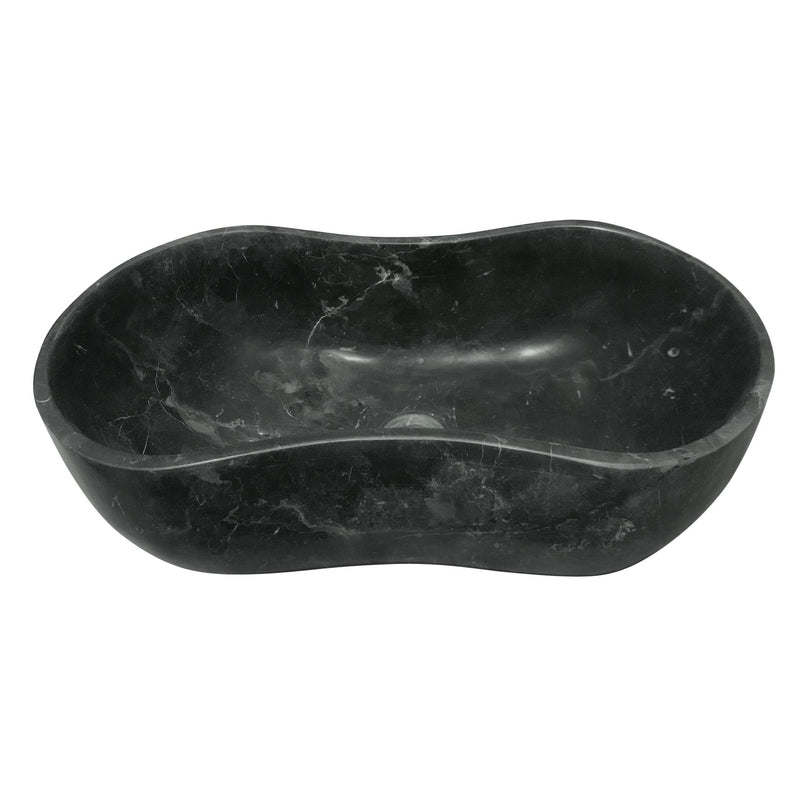 Vessel Sink, Wavy Shape Basin, Vanity Bowl - Dark Gray