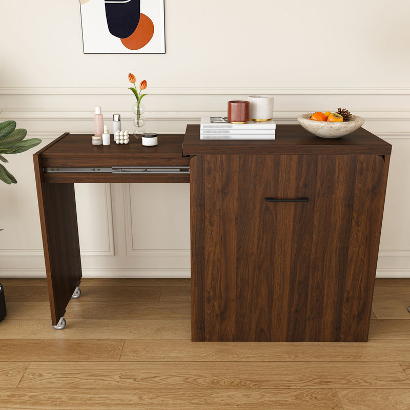 Folding Desk With Mirror And Storage Stol For Bedroom