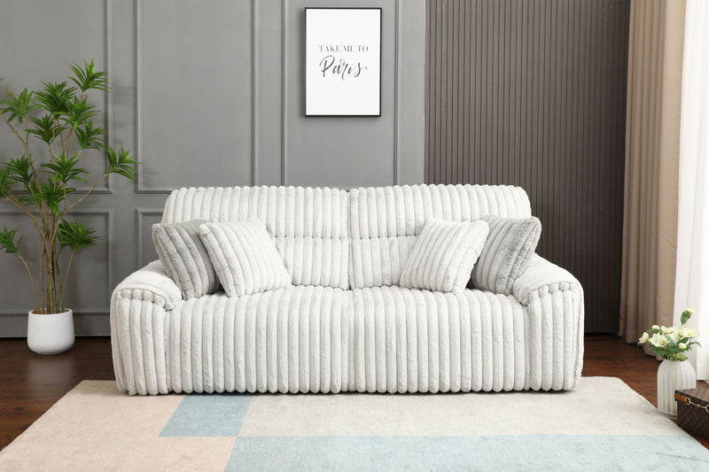 Jaya - Power Motion Sofa With Sleeper & USB Port - Light Gray
