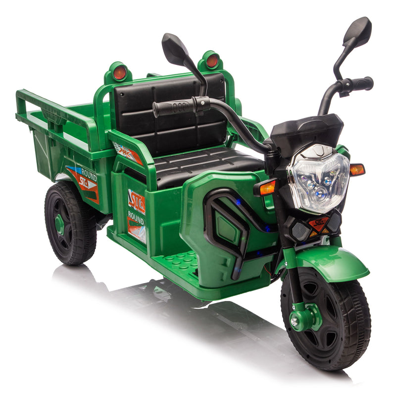 12V Kids Electric 3 Wheel Cargo Truck With LED Lights & Music