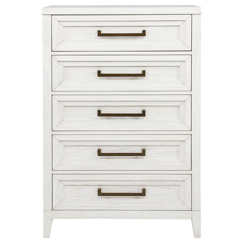 Inverness - 5 Drawer Bedroom Chest - White