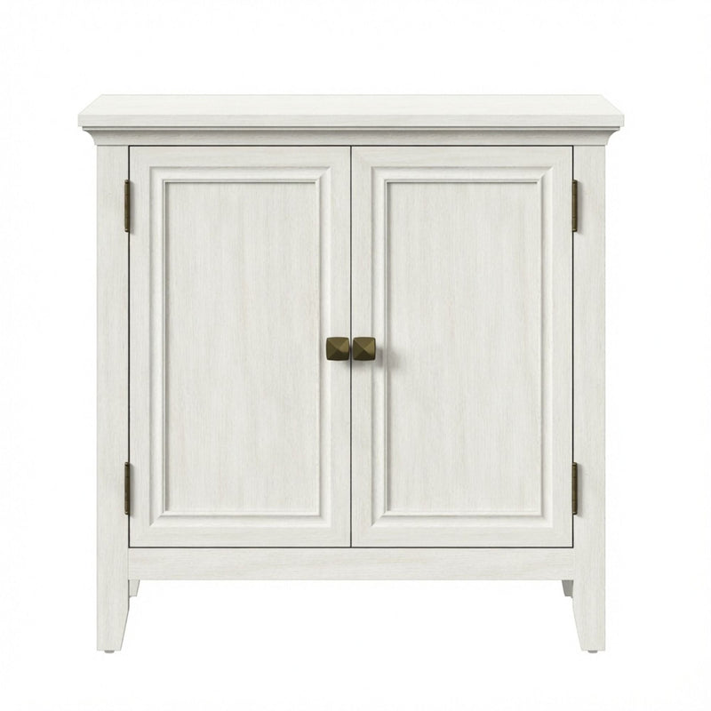 2 Door Buffet Cabinet With Adjustable Shelves - Matte White / Grayish