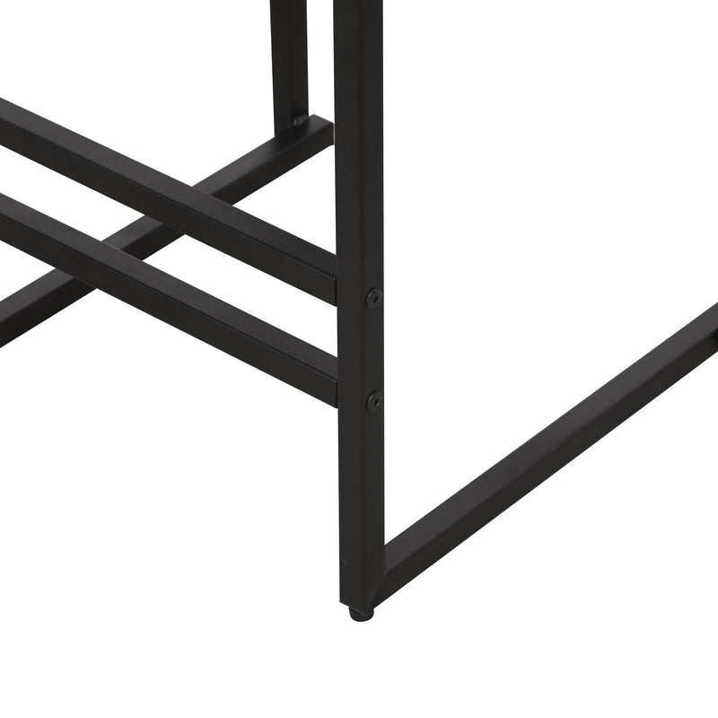 Elegant Bar Stool Set With Backrest And Footrest, Counter Height (Set of 2)