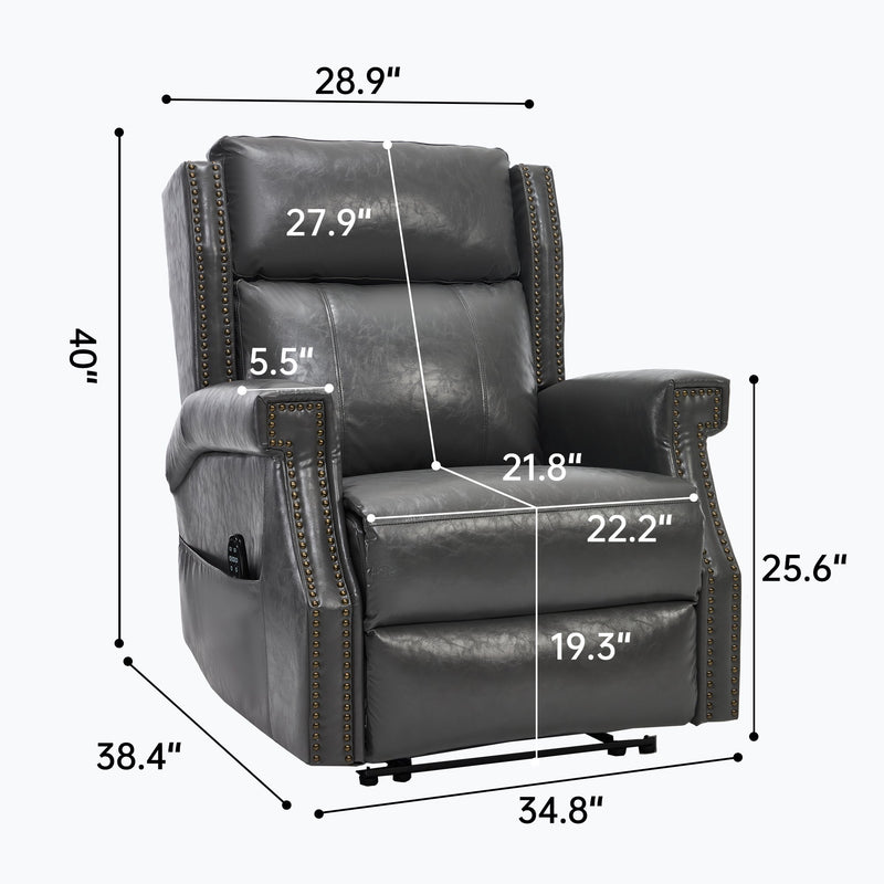 Manual Recliner Chair With Heavy Duty Motion Mechanism, 8 Vibrating Nodes And 3 Massage Modes For Living Room