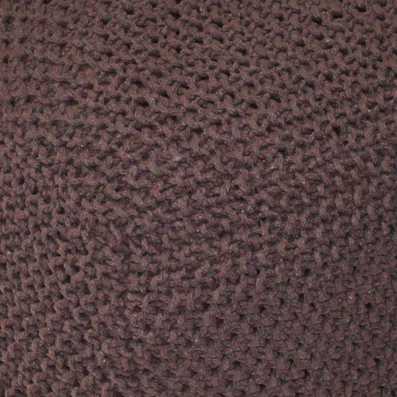 Semi Rounded Pouf, Cable Knitted, Perfect Seating