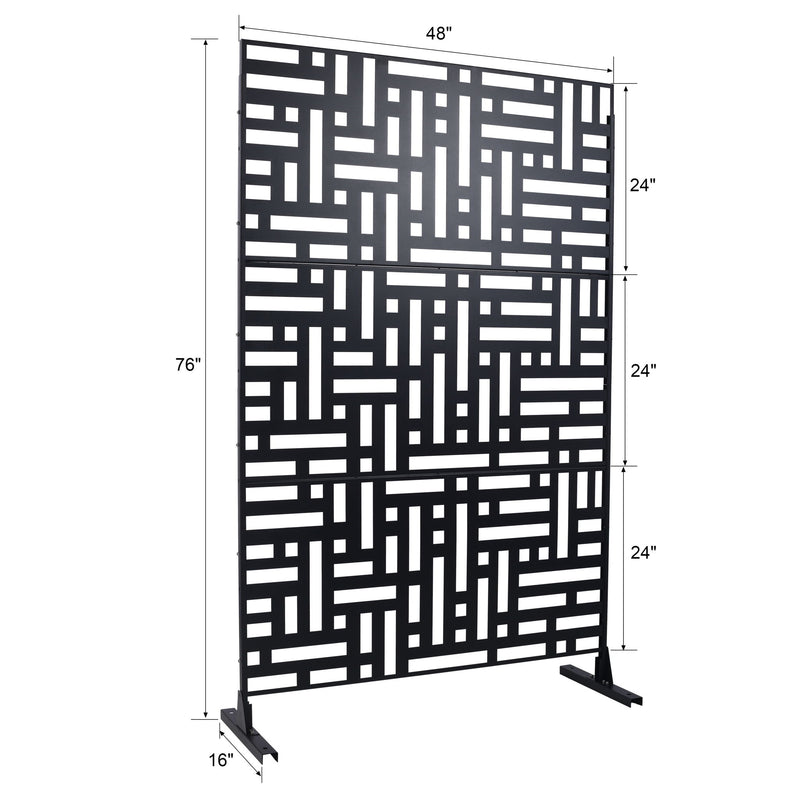 Decorative Freestanding Metal Privacy Screen For Indoor & Outdoor Use