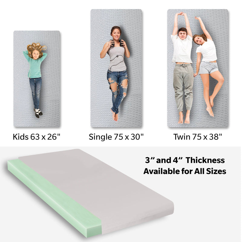Memory Foam Camping Mattress, Portable Comfort With Water Resistant Cover