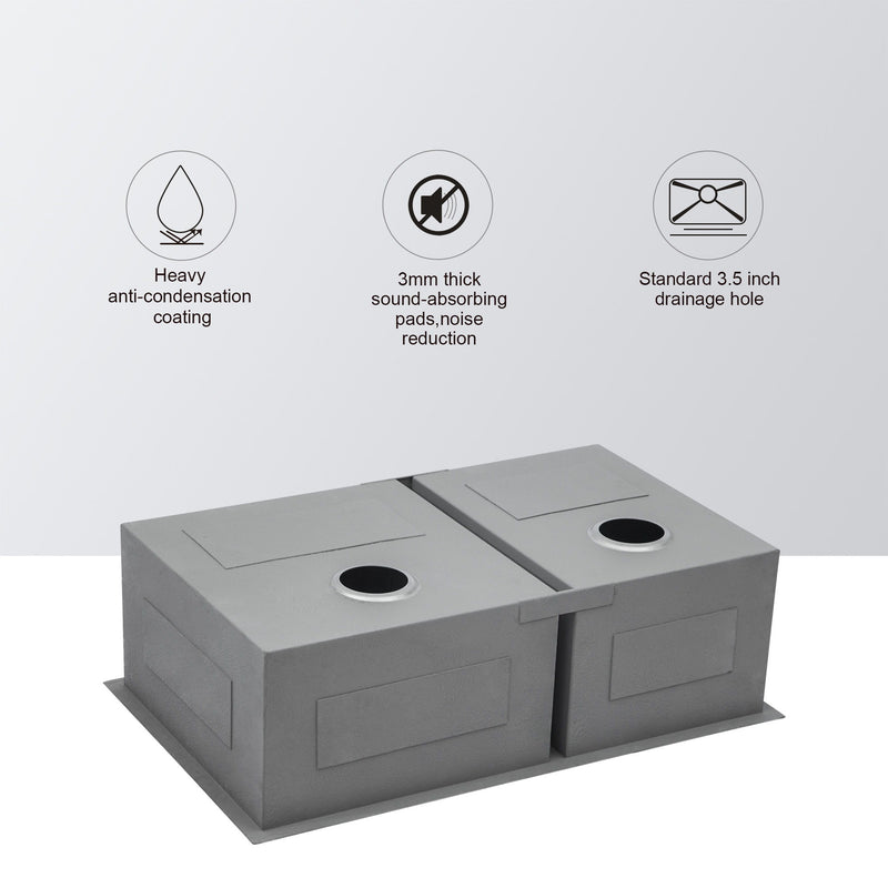 Modern Double Bowl Undermount Sink Design With 10" Deep Basins