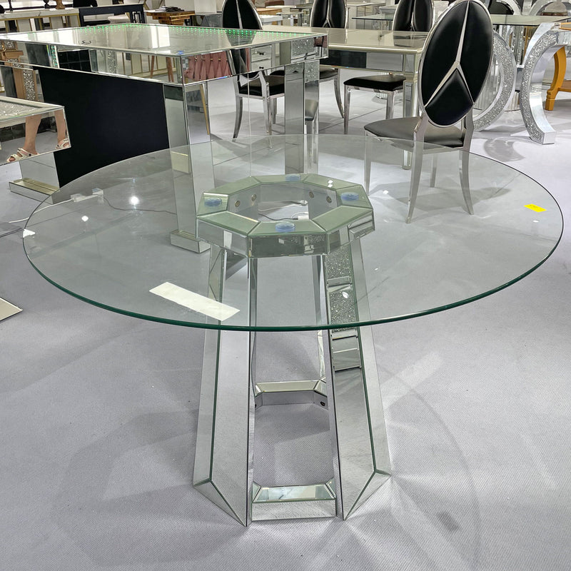 Round Dining Table For Kitchen - Silver