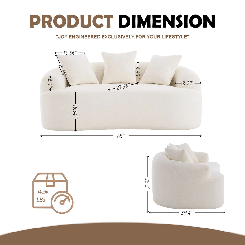 Loveseat Sofa, Compact Design For Small Spaces