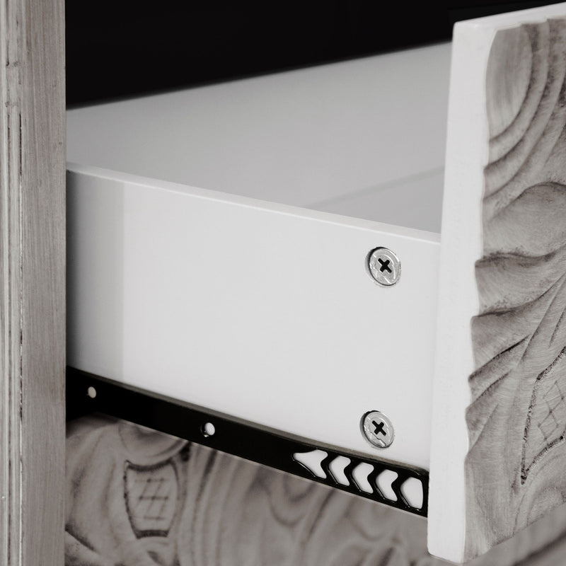 3 Drawer Cabinet, American Furniture, Suitable For Bedroom, Living Room - Light Gray