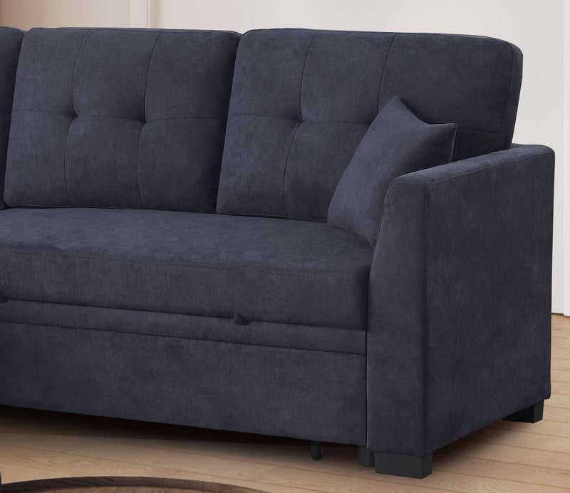 Sectional Sofa Bed - Dark Blue