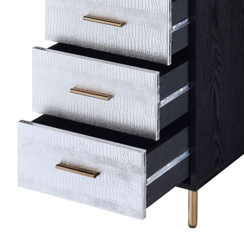 Myles - Jewelry Armoire - Black / Silver
