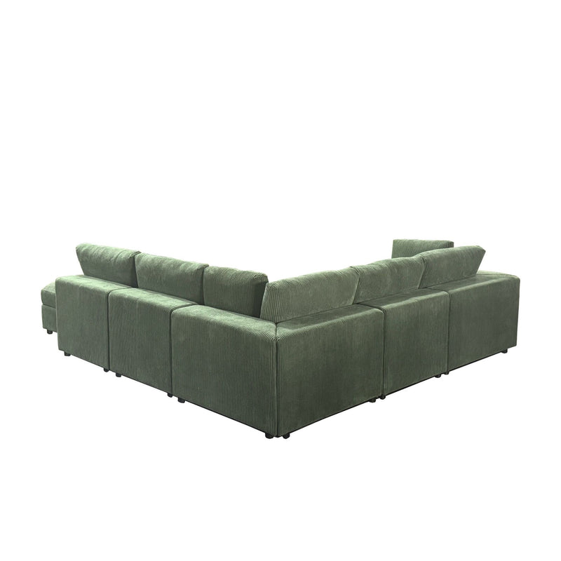 Reversible Modular Sectional Sofa With Custom Configuration
