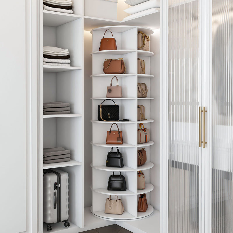 Rotating Shoe Rack Tower