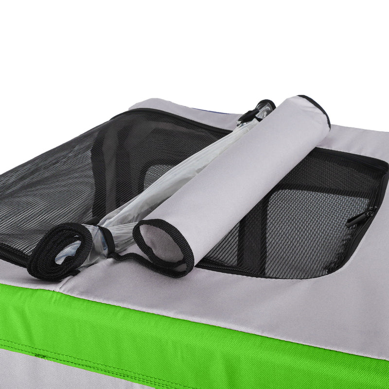 Large Folding Bike Trailer For Dogs - Green
