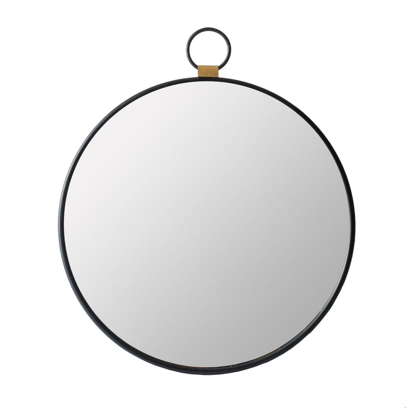 Wall Mirror With Frame, Contemporary Minimalist Accent Mirror For Living Room, Foyer, Entryway, Bedroom - Black