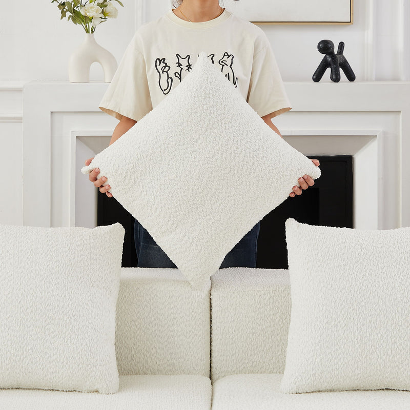 L - Shaped Modular Sofa With Deep Seat And 11 Pillows
