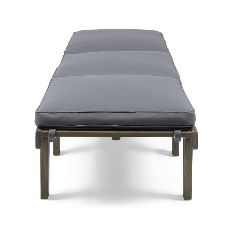 Ariana - Wood Chaise Lounge With Cushion