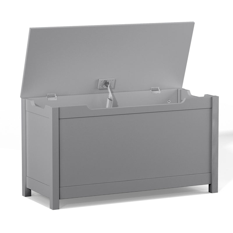 Toy Box Storage With Safety Hinged Lid