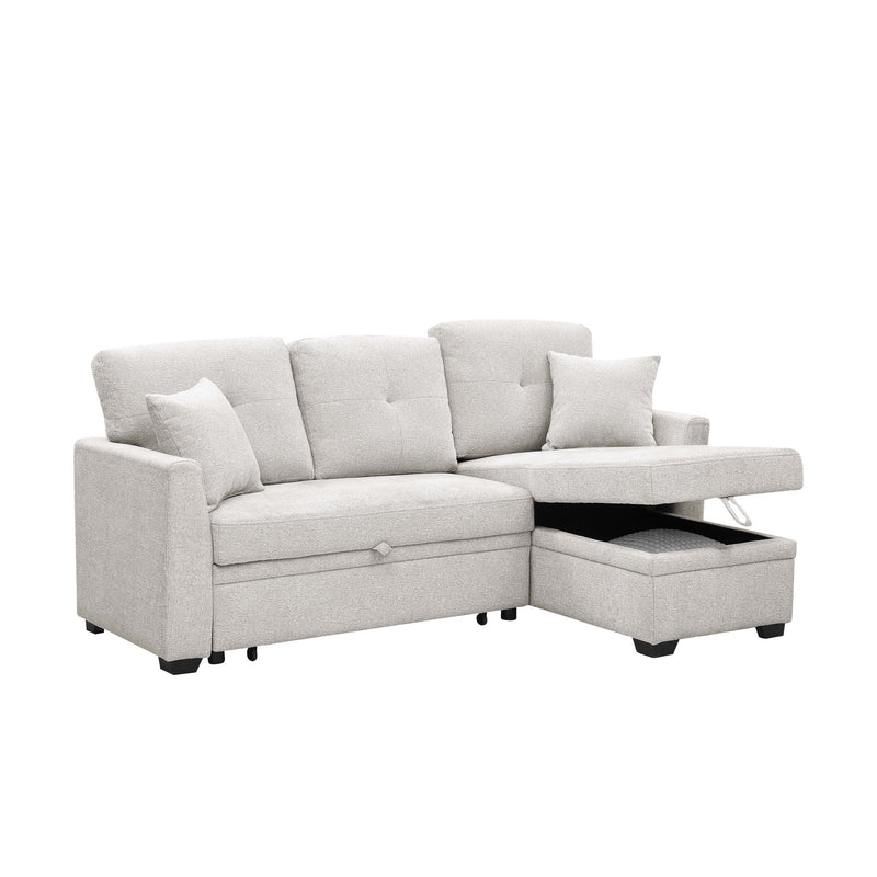 Upholstered Sectional & Pull Out Bed And Chaise Storage