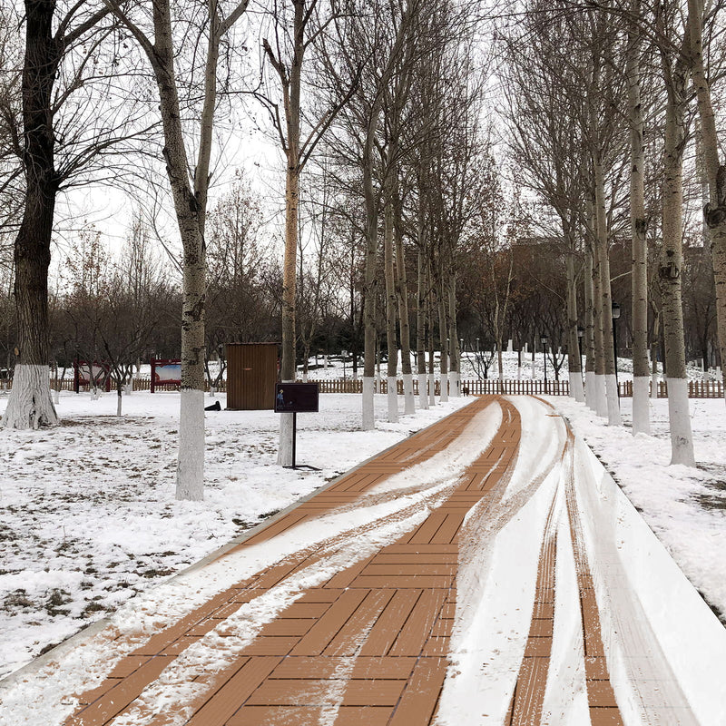 Plastic Interlocking Deck Tiles, Patio Flooring Outdoor Waterproof All Weather Use