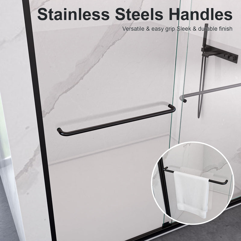 Modern Semi Frameless Double Sliding Shower Door