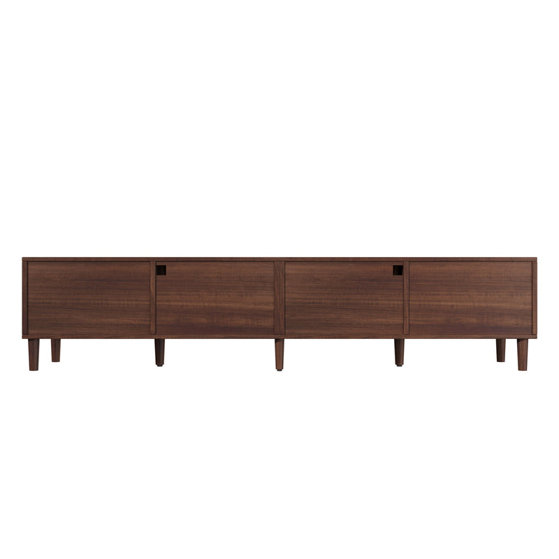 TV Stand With App-Controlled LED Lights, 2 Drawers & Door Storage
