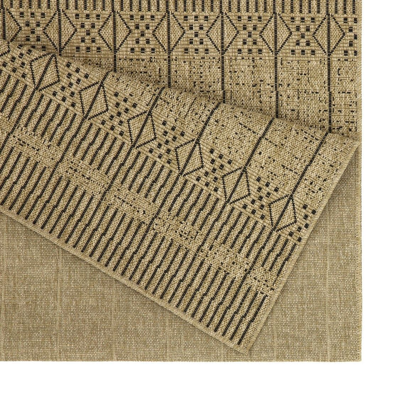 Earth - 5'3" X 7'3" Indoor, Outdoor Area Rug - Jute / Black