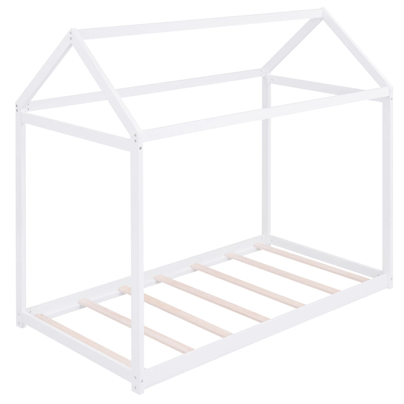 Wooden House Shaped Bed