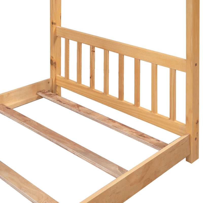 House Platform Bed With Headboard And Footboard, Roof Design