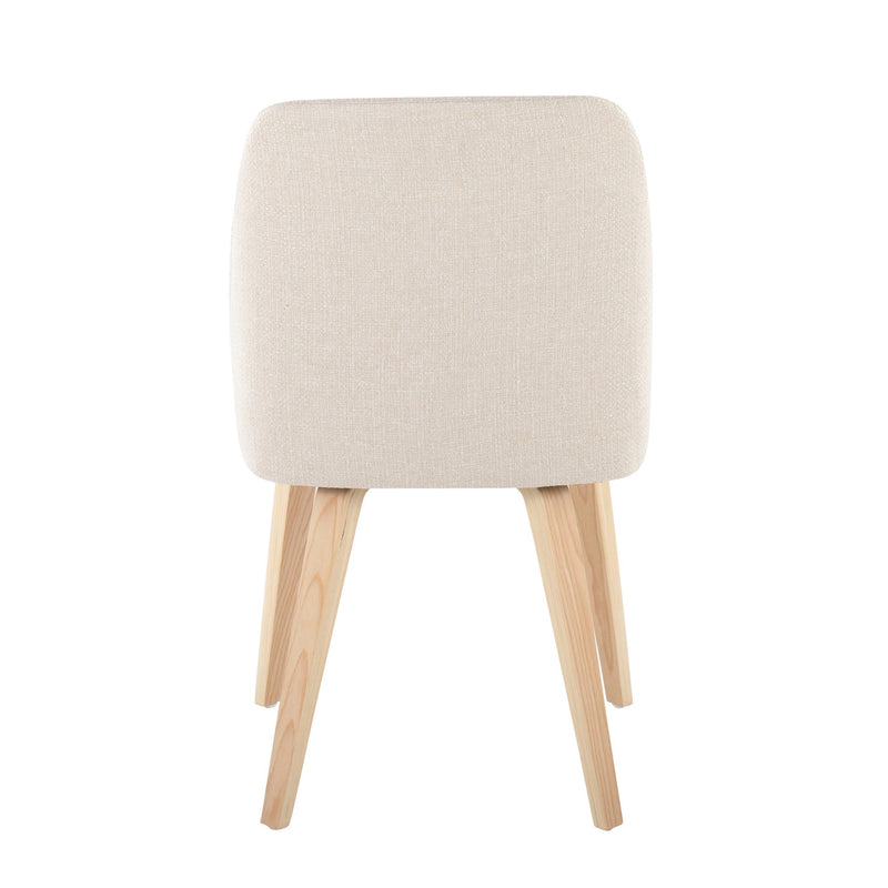 Toriano - Contemporary Dining Chair (Set of 2) - Natural / Cream