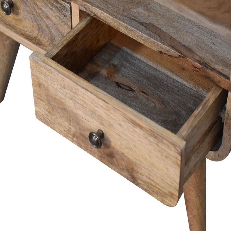 Mini Curved Media Unit - Oak