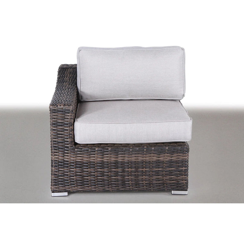 Outdoor 4 Piece Rattan Wicker Sectional Seating Group With Cushions - Brown Mix