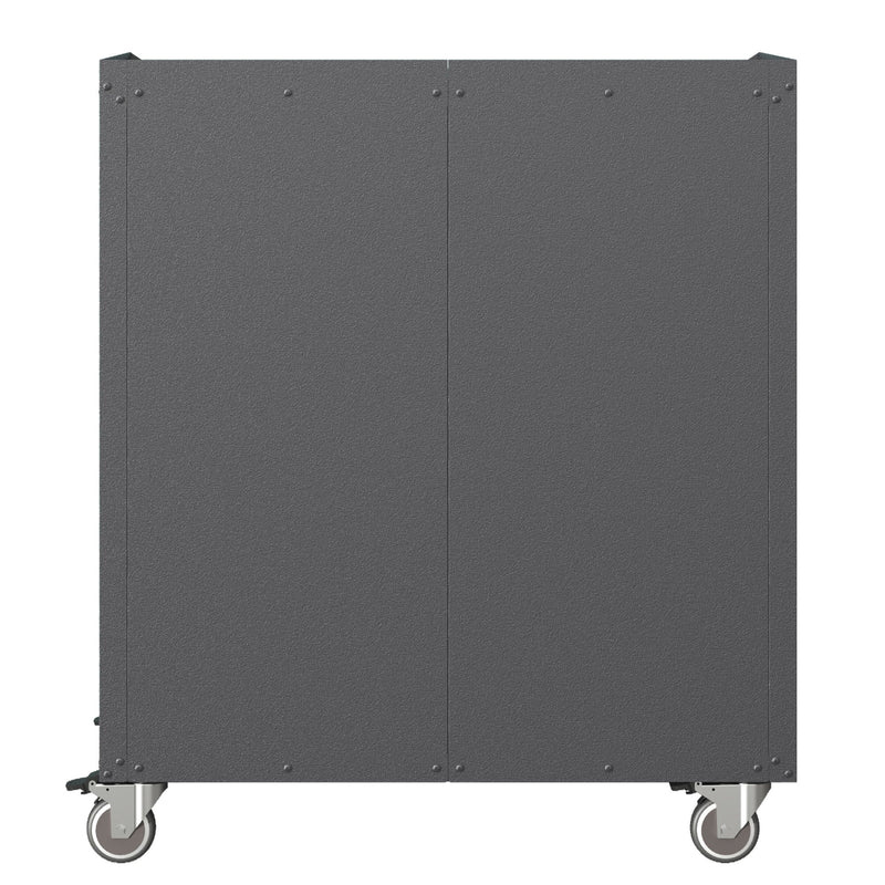 Sturdy Metal Tool Storage Cabinet With Wheels Durable Garage, Office & Home Organizer Steel