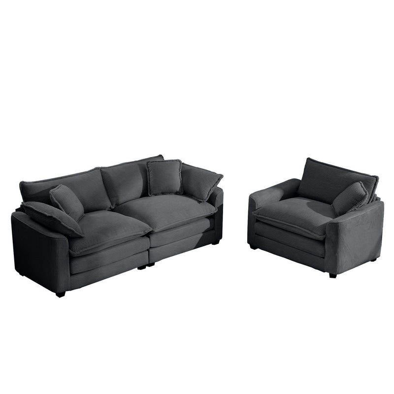Elegant Oversized Sectional Sofa Set With Deep Seats And Flexible Layout