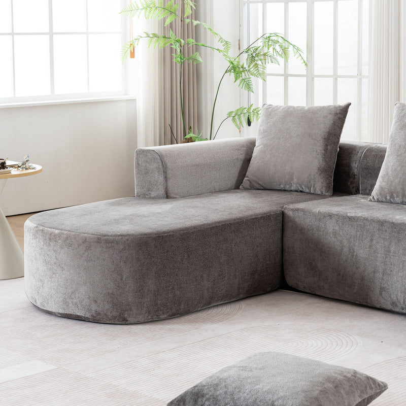 Modular Sectional Sofa With L Shape Chaise With Deep Seat